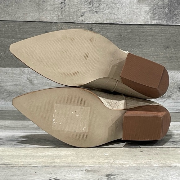 Steve Madden Women’s Wynter Leather Cowboy Boots - Bone Multi - Picture 14 of 15